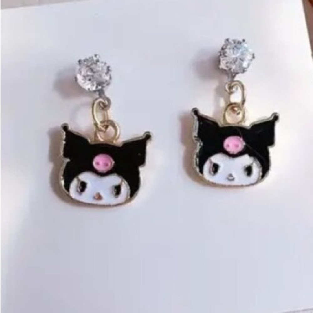 Sanrio Kuromi Hello Kitty Earrings, Kuromi Earrings